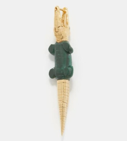 elevate-your-style-with-bibi-van-der-velden-discover-the-exquisite-alligator-malachite-18kt-gold-single-earring-big-1