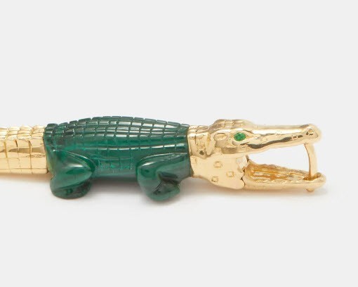 elevate-your-style-with-bibi-van-der-velden-discover-the-exquisite-alligator-malachite-18kt-gold-single-earring-big-3